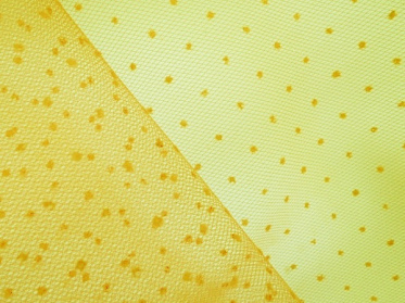 Ткань Фатин точки желтый м3002-5911 купить в Ростове-на-Дону