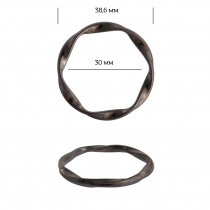 Кольцо металл TBY-1A1185.3 38,6мм (внутр. 30мм) цв. черный никель уп. 10шт купить в Ростове-на-Дону