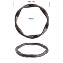 Кольцо металл TBY-1B1187.3 50,3мм (внутр. 40мм) цв. черный никель уп. 10шт купить в Ростове-на-Дону