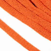 Шнур плоский х/б 15мм турецкое плетение цв.008 оранжевый уп.50 м купить в Ростове-на-Дону