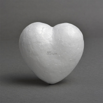 Сердце объёмное из пенопласта 85мм гладкое уп.10шт купить в Ростове-на-Дону