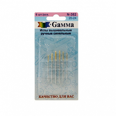 Иглы Gamma для шитья ручные синельные (уп.6 шт) 47-382N купить в Ростове-на-Дону