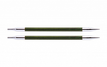 KNPR.29278 Knit Pro Спицы съемные 'Royale' 5,5мм для длины тросика 20см, ламинированная береза, зеле купить в Ростове-на-Дону