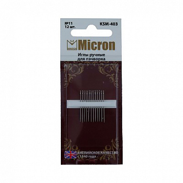 Иглы Micron для шитья ручные для пэчворка (уп.12 шт) 47-403КSМ купить в Ростове-на-Дону