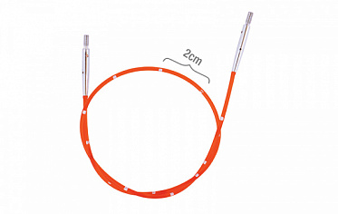 42172 Knit Pro Тросик для съемных спиц SmartStix, длина 28см (готовая длина спиц 50см), красный купить в Ростове-на-Дону