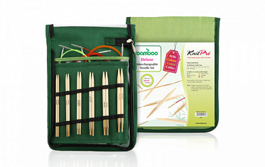 22541 Knit Pro Набор 'Starter' съемных спиц 'Bamboo' японский бамбук с золотым покрытием 24 карата н купить в Ростове-на-Дону