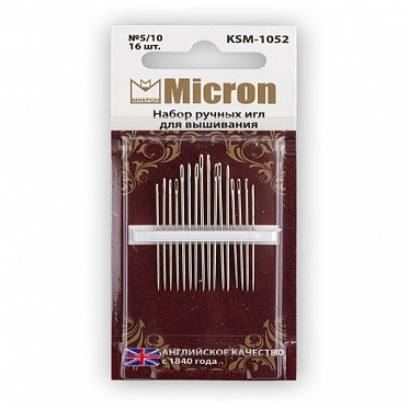 Иглы Micron для шитья ручные набор для вышивания (уп.16 шт) 47-1052КSМ купить в Ростове-на-Дону