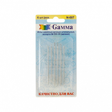 Иглы Gamma для шитья ручные для штопки (уп.6 шт) 47-007N купить в Ростове-на-Дону
