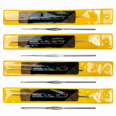 Набор крючков для вязания Maxwell Gold односторонние с золотой головкой арт.MAXW.38641 (0.9 мм/ 1.4  купить в Ростове-на-Дону