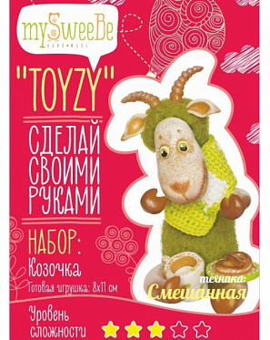 Набор для изготовления текстильной игрушки Toyzy арт.TZ-M001 'Коза' Смешанный купить {в городе}