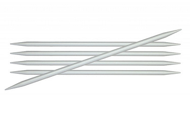 45125 Knit Pro Спицы чулочные Basix Aluminum 5,5мм/20см, алюминий, серебристый 5 шт купить в Ростове-на-Дону