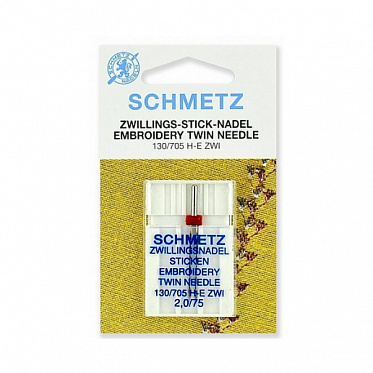 Иглы двойные для вышивки БШМ Schmetz №75/2,0 1 шт 6-7220EB2SM купить в Ростове-на-Дону