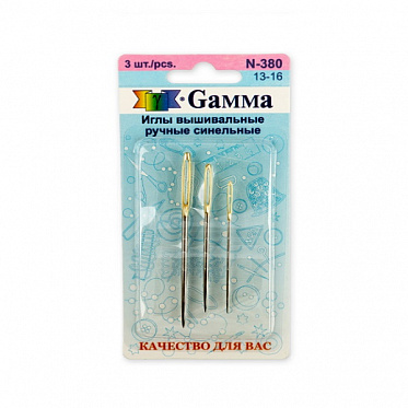 Иглы Gamma для шитья ручные синельные (уп.3 шт) 47-380N купить в Ростове-на-Дону